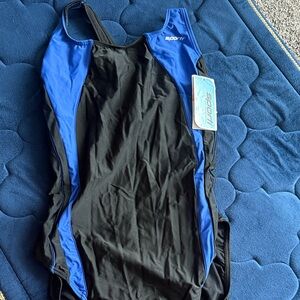 Speedo Black and Blue Swimsuit